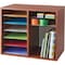 Safco Literature Organizer, Adj, 12-Cmp, 19-1/2"x12"x16", Cherry SAF9420CY - alternate 5